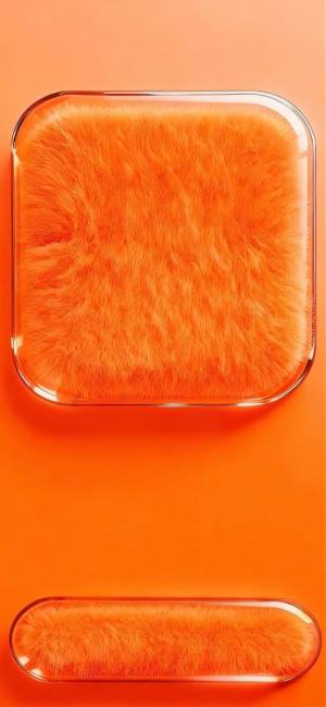 Orange fuzzy buttons