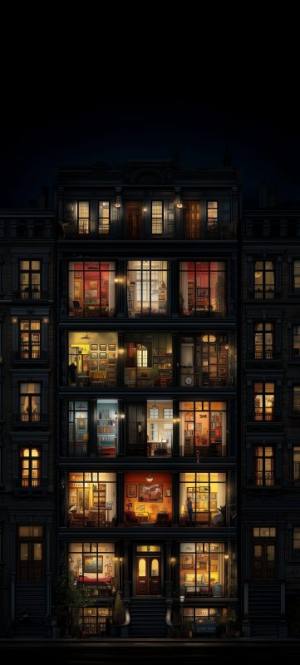 نمای ساختمان شبانه