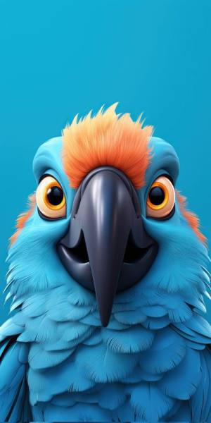 Blue bird portrait