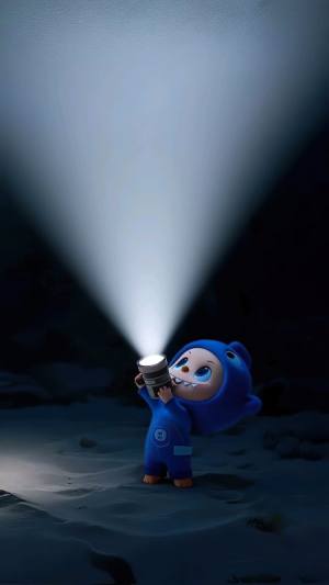 Cartoon bear spotlight