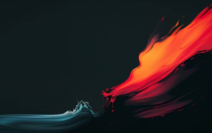 موج آتش و آب انتزاعی