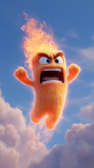 Orange monster in the sky