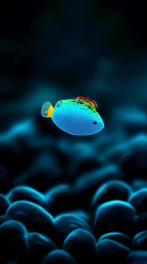 ماهی آبی در اعماق دریا