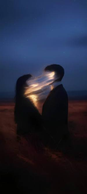 زوج در آسمان شب