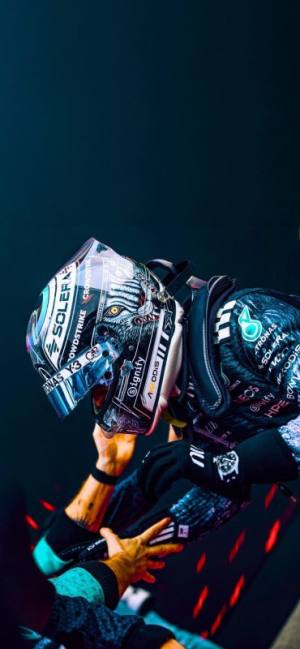 Racing helmet and gloves