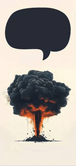 Flaming smoke cloud bubble