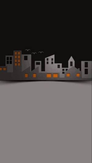 Minimal night city skyline